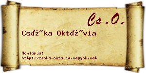 Csóka Oktávia névjegykártya
